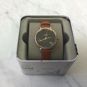 Women’s Fossil Jacqueline Three Hand Watch Leather